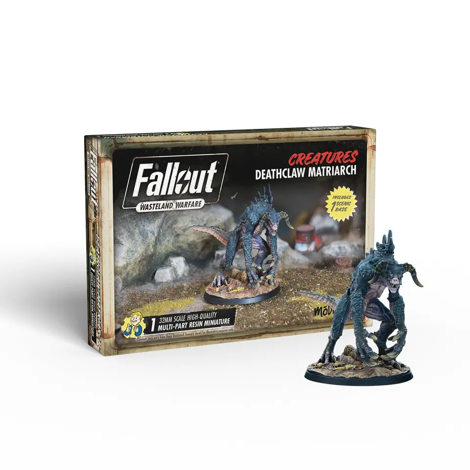 Fallout Wasteland Warfare Deathclaw Matriarch miniatura resina