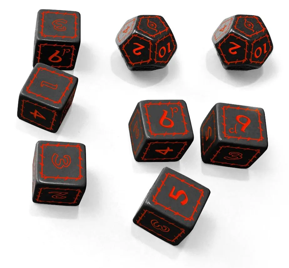 Modiphius The One Ring Black Dice Set 8 dadi seconda edizione