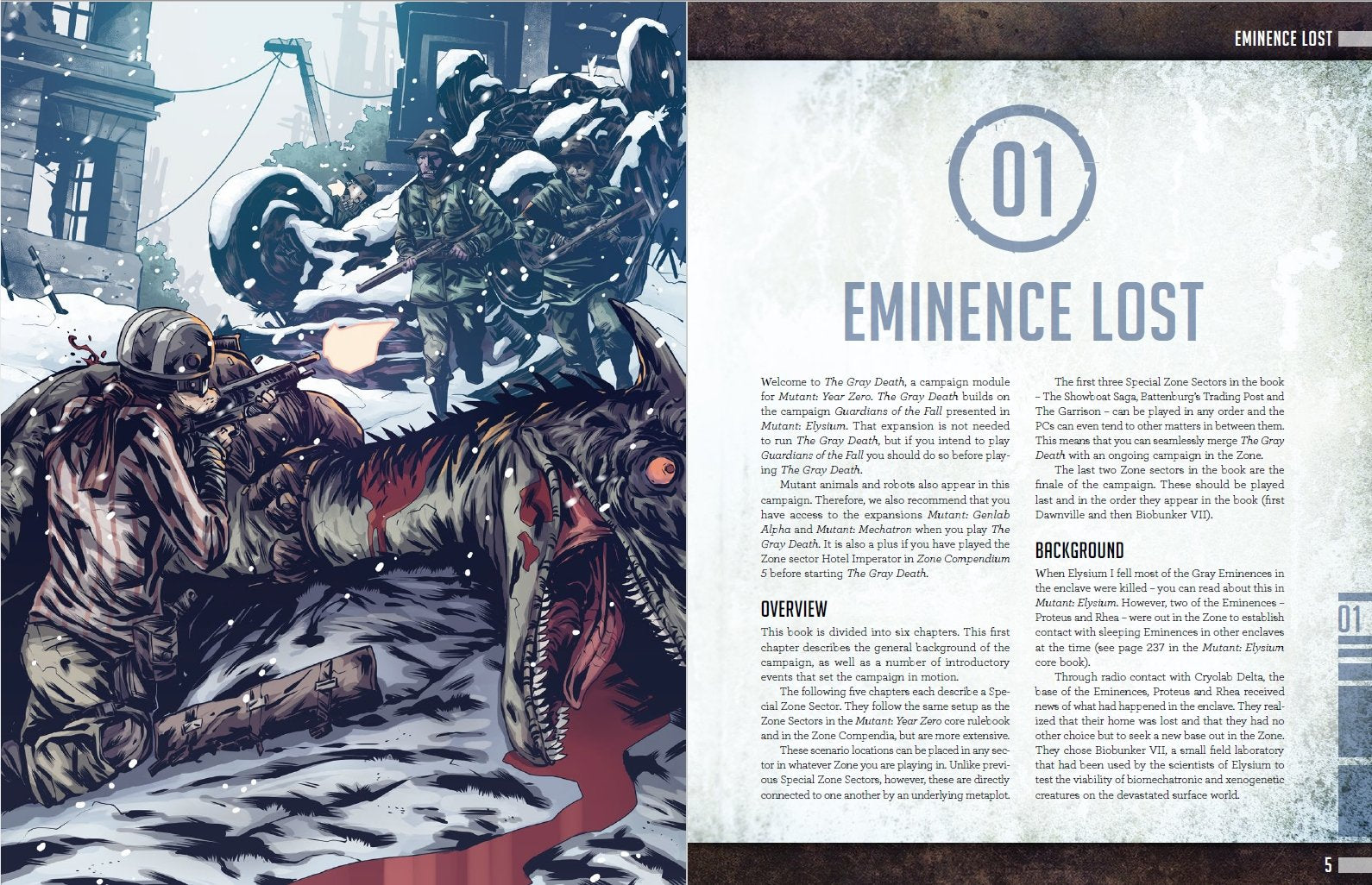 Mutant Year Zero The Gray Death Campagna Gioco di Ruolo Hardback