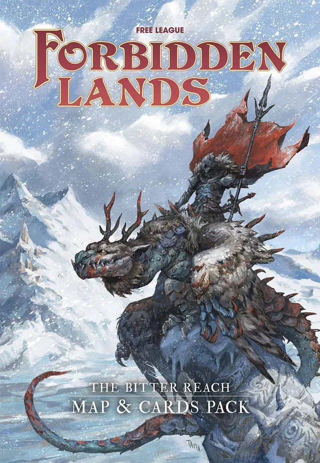 Forbidden Lands Bitter Reach Map & Cards Pack mappa e carte