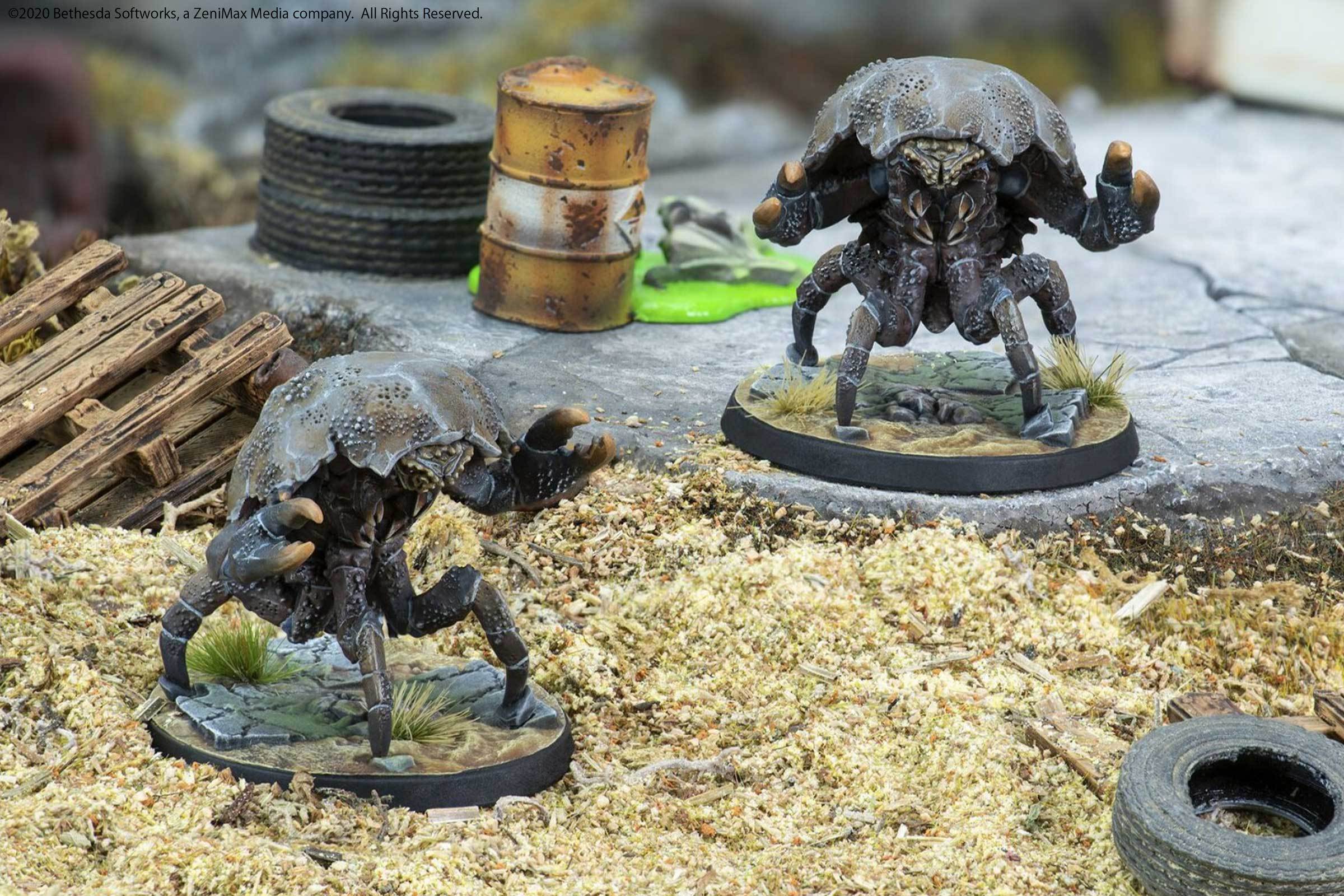 Modiphius Fallout Mirelurks miniature resina 2 pezzi