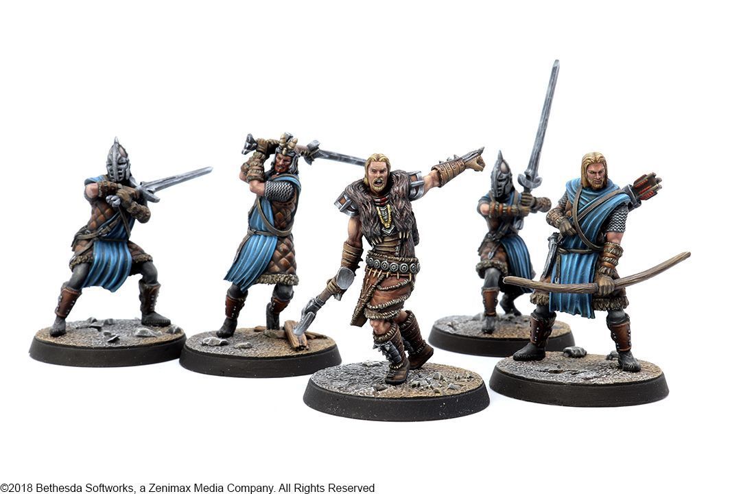 Modiphius Elder Scrolls Call to Arms Stormcloak Resin Starter miniature x5