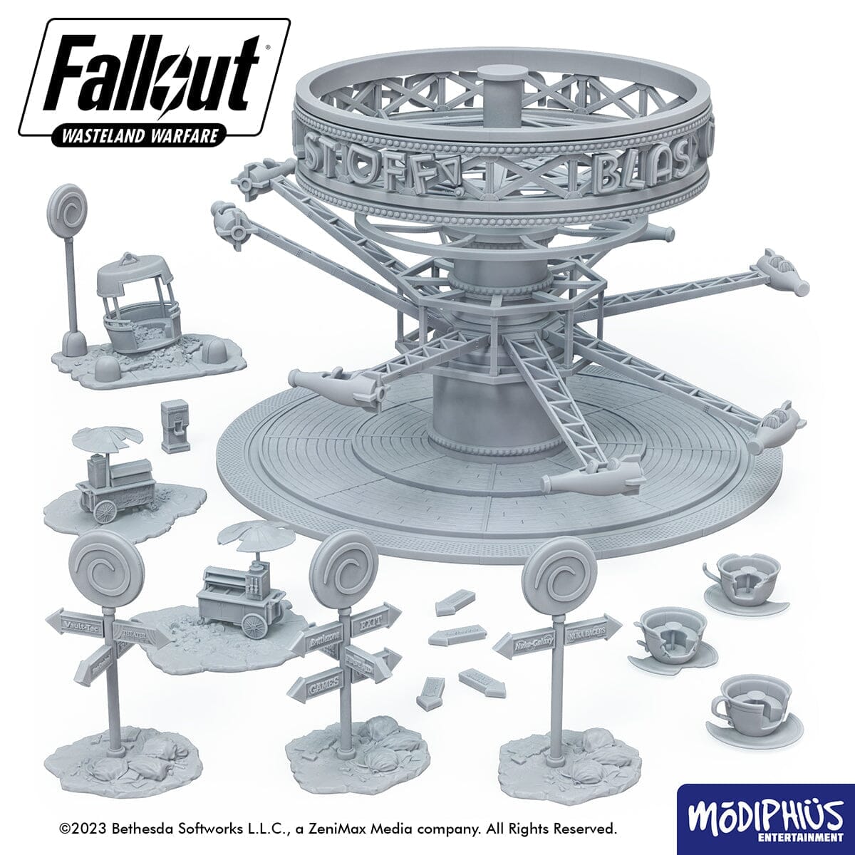 Fallout Wasteland Warfare Kiddie Kingdom STL terreno