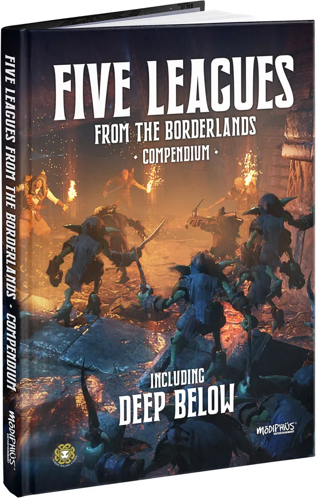 Modiphius Five Leagues Compendium Deep Below libro wargame