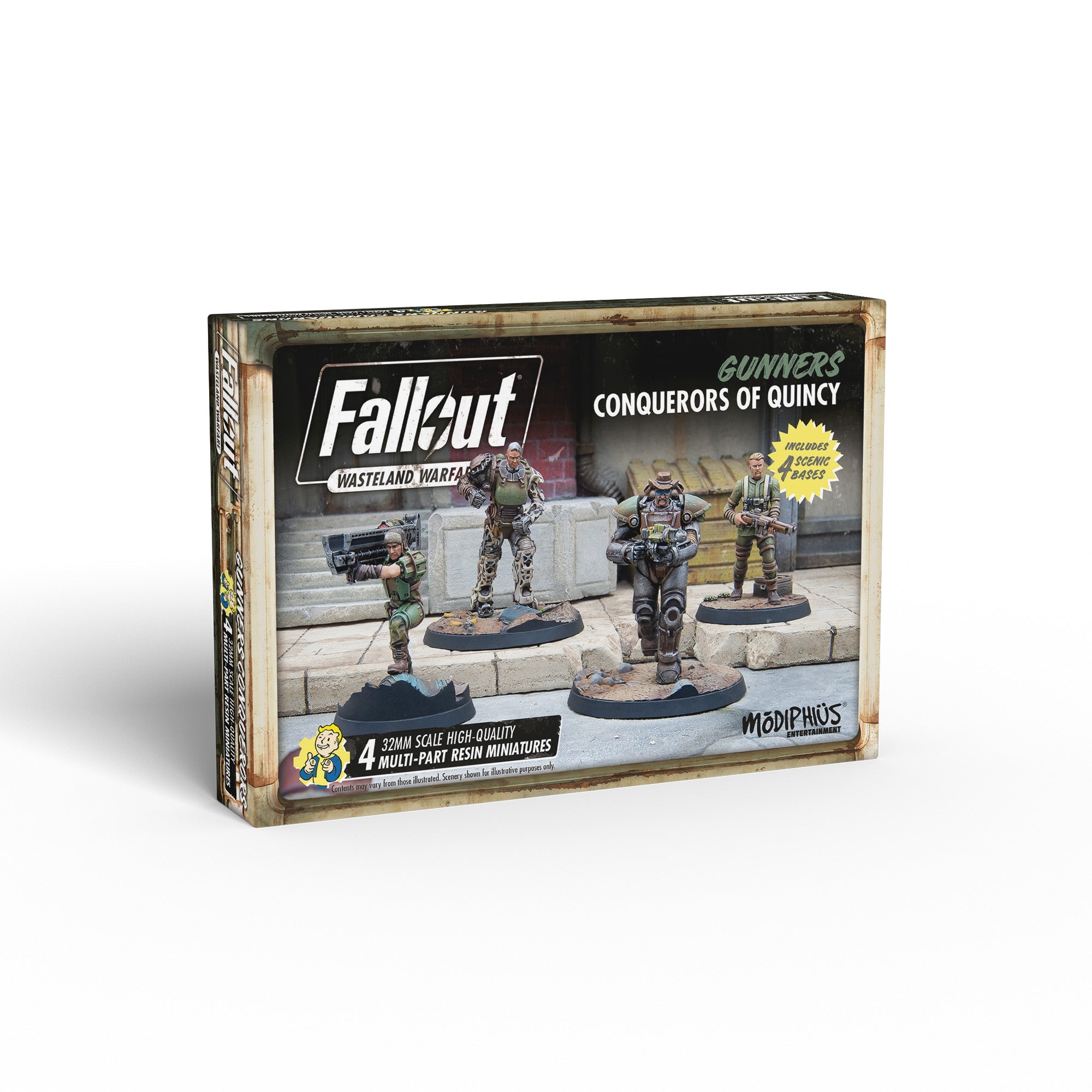 Modiphius Fallout Wasteland Gunners Conquerors Quincy 4 minis