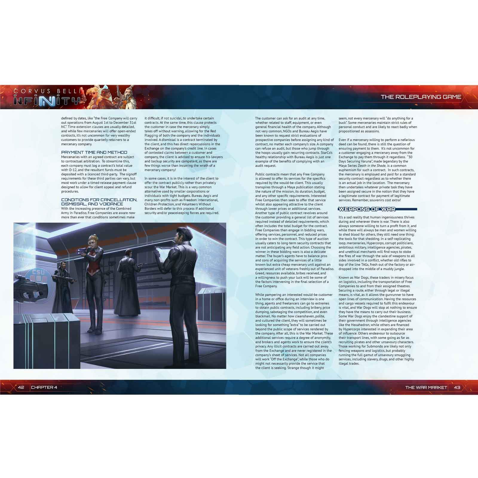 Modiphius Infinity Mercenaries Sourcebook manuale PDF