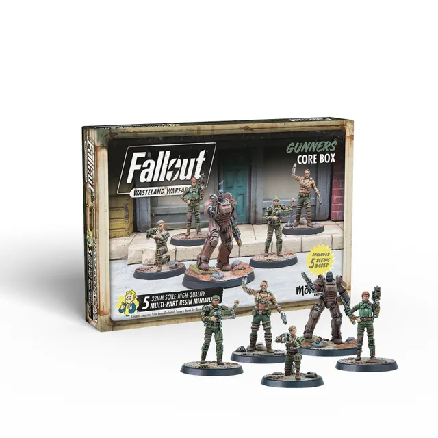 Modiphius Fallout Wasteland Warfare Gunners Core Box 5 Miniature