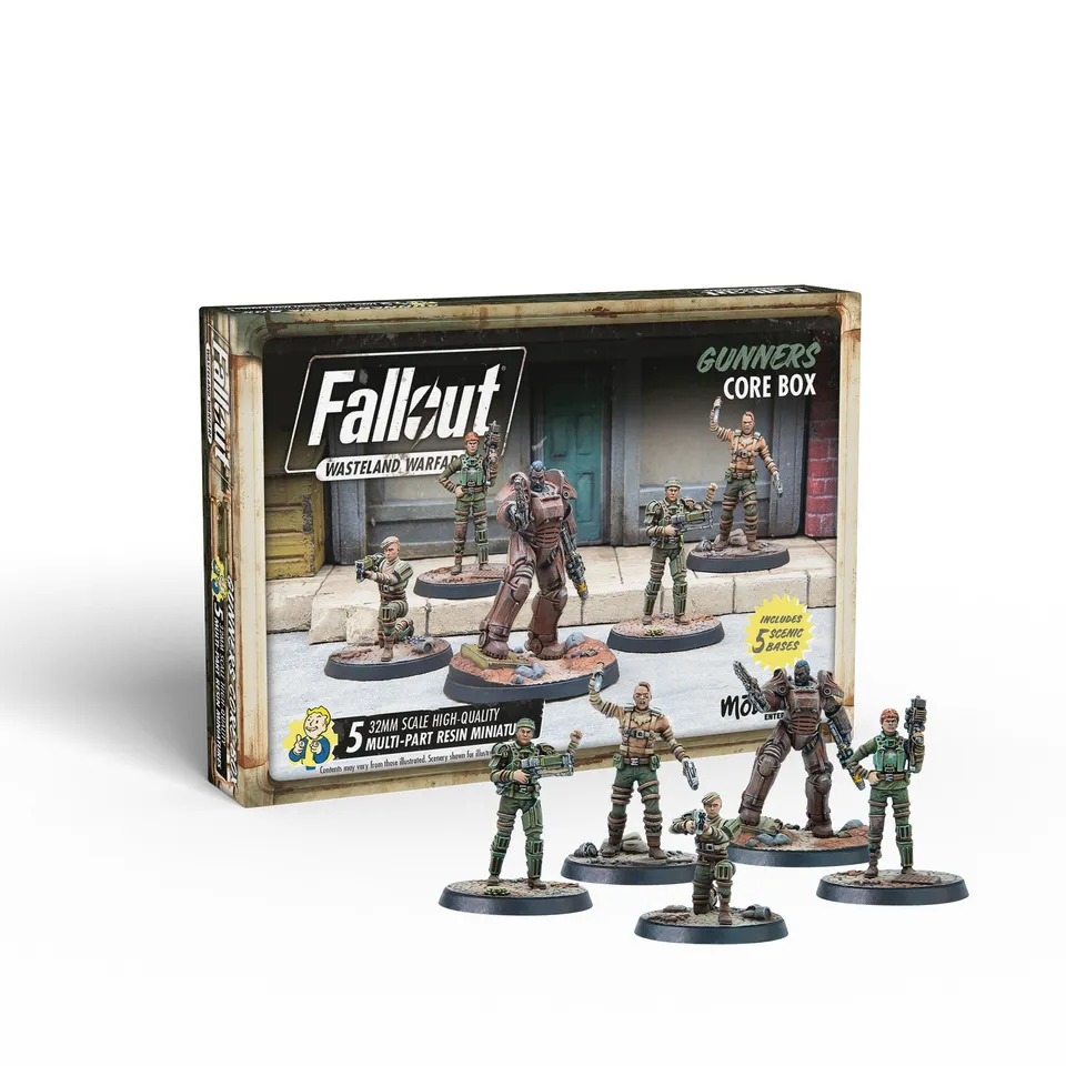 Modiphius Fallout Wasteland Warfare Gunners Core Box 5 Miniature