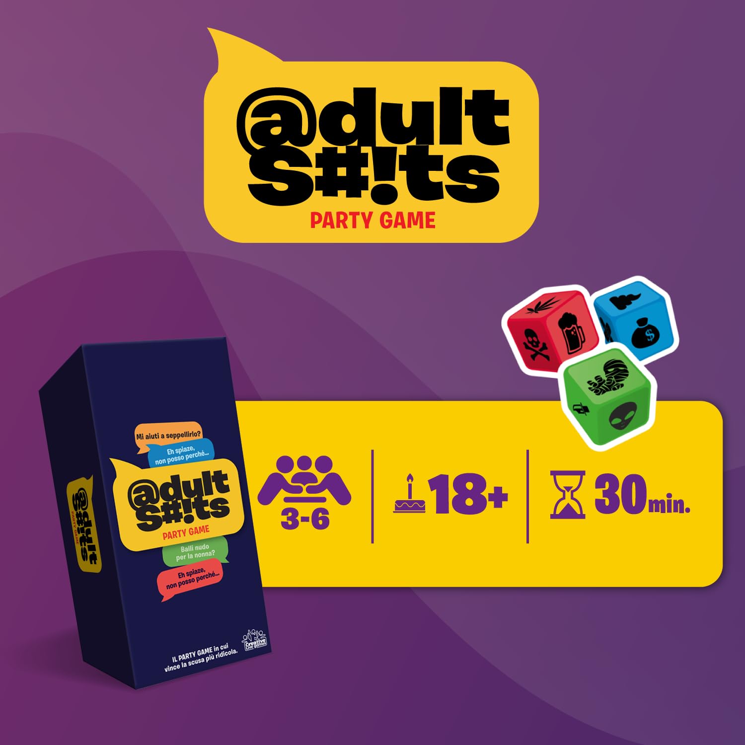 Asmodee Adult Shits carte party game edizione italiana 18+ 3-6 giocatori