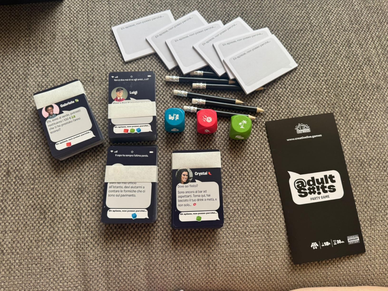 Asmodee Adult Shits carte party game edizione italiana 18+ 3-6 giocatori