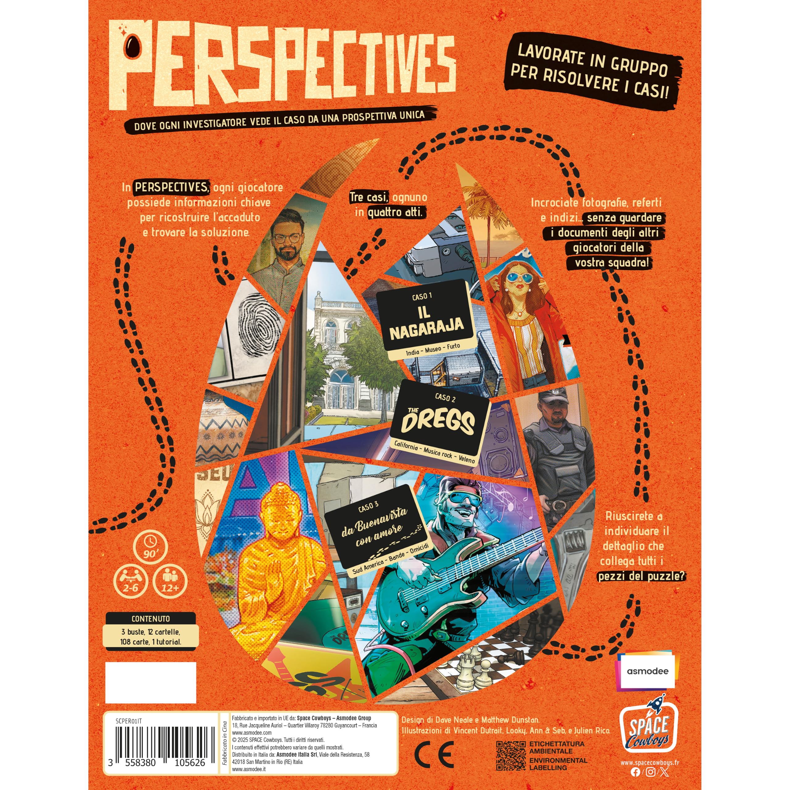 Asmodee Perspectives Arancione gioco tavolo cooperativo 3 casi 90 min