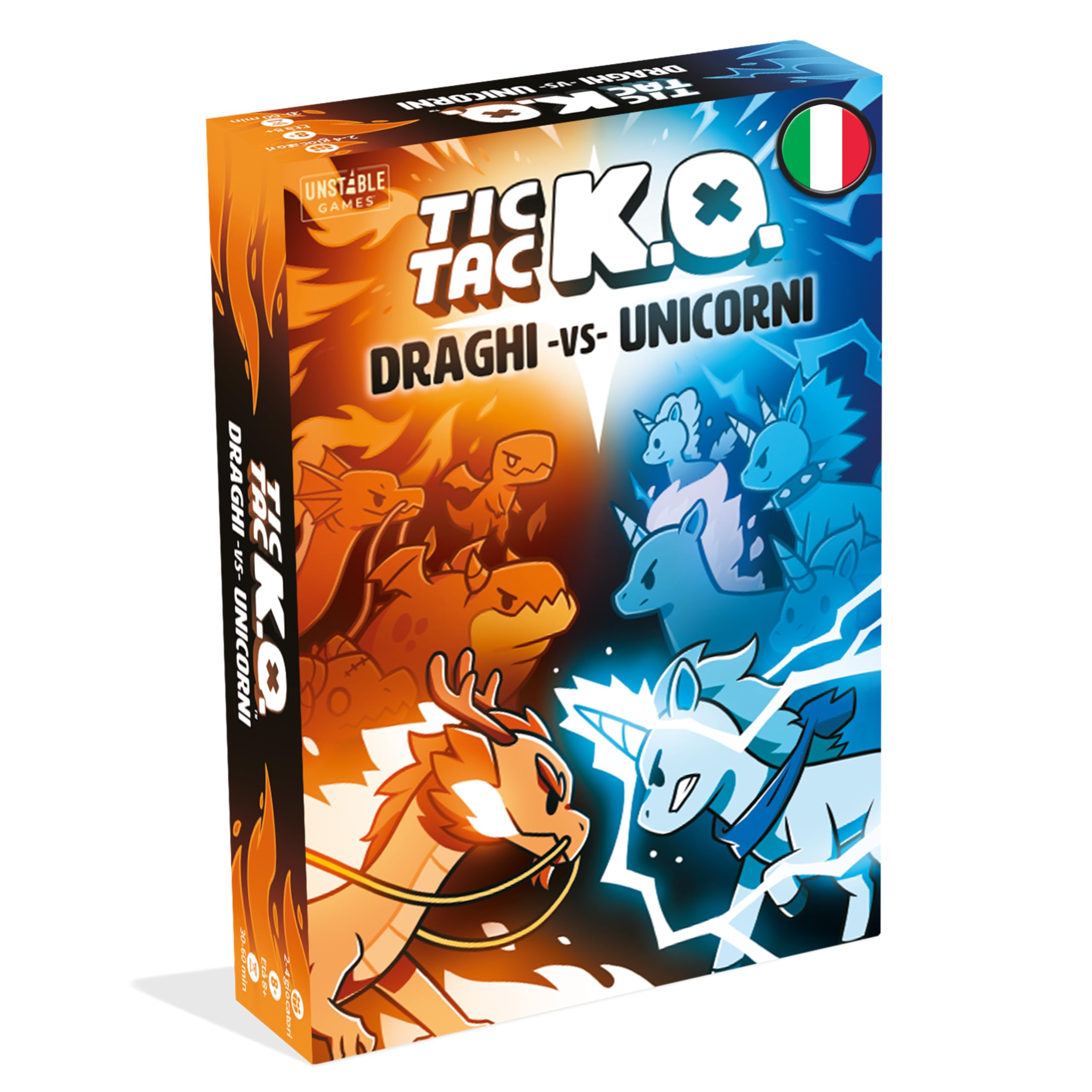 Asmodee Tic Tac K.O. Draghi Vs Unicorni carte da gioco
