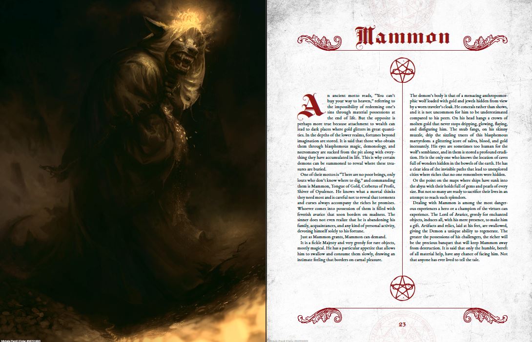 MANA Seven Sinners manuale GDR pdf 92 pagine 5e OSRIC