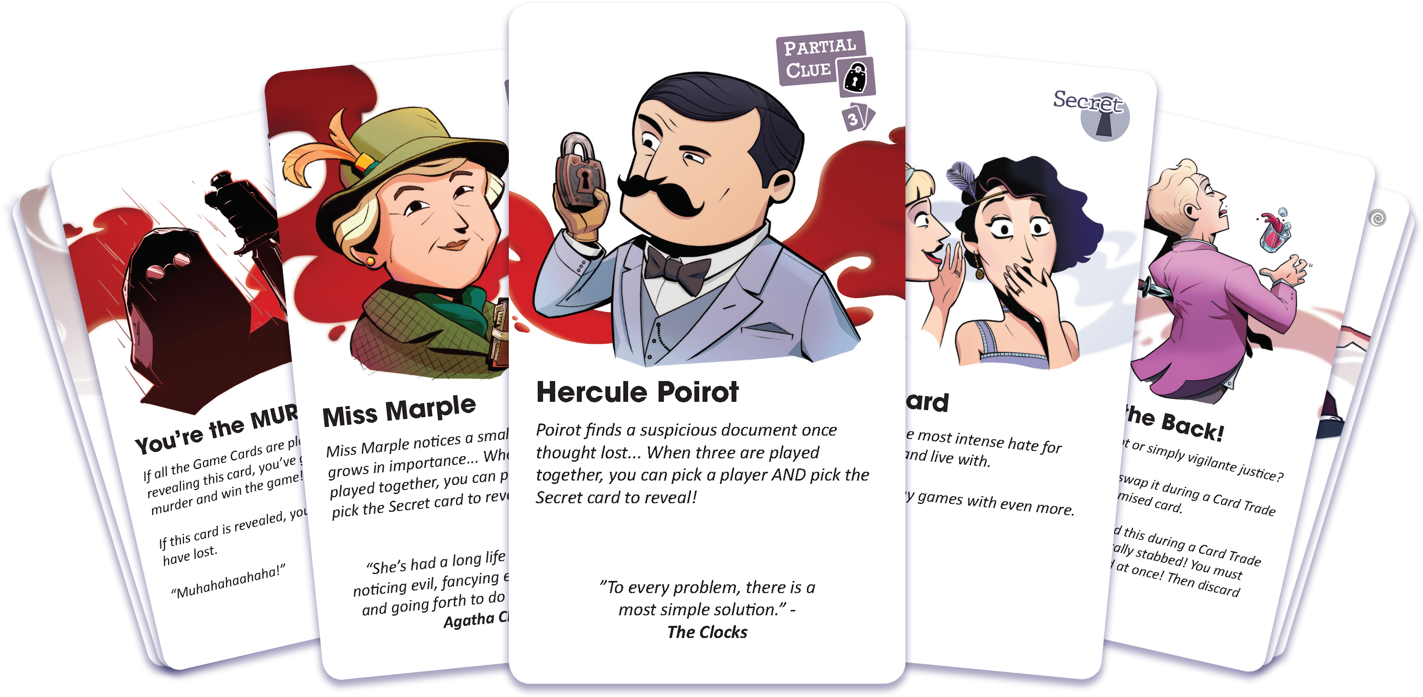 Agatha Christie Death on the Cards gioco di carte 2-6 giocatori