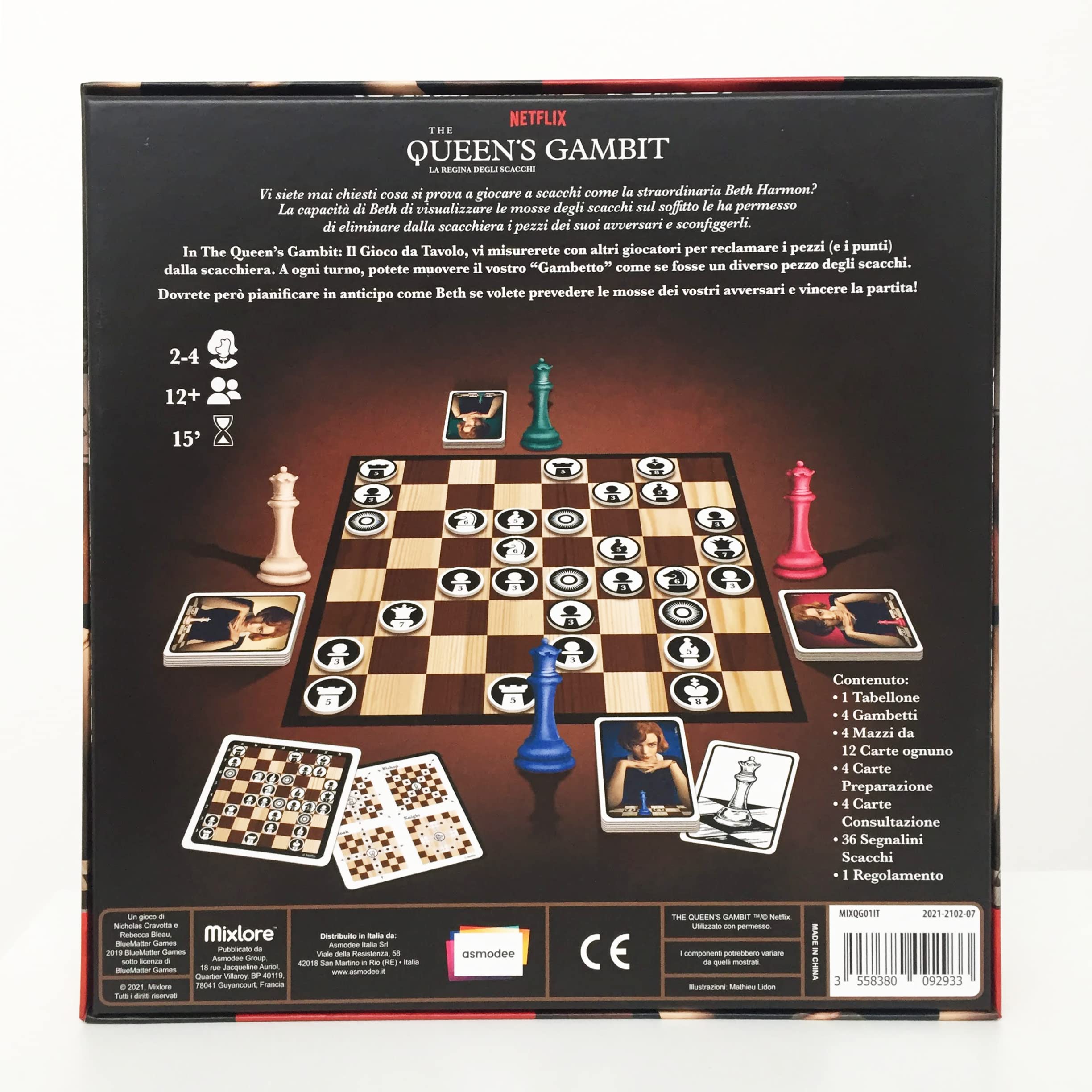 Asmodee Queen's Gambit Regina Scacchi gioco tavolo 2-4 giocatori