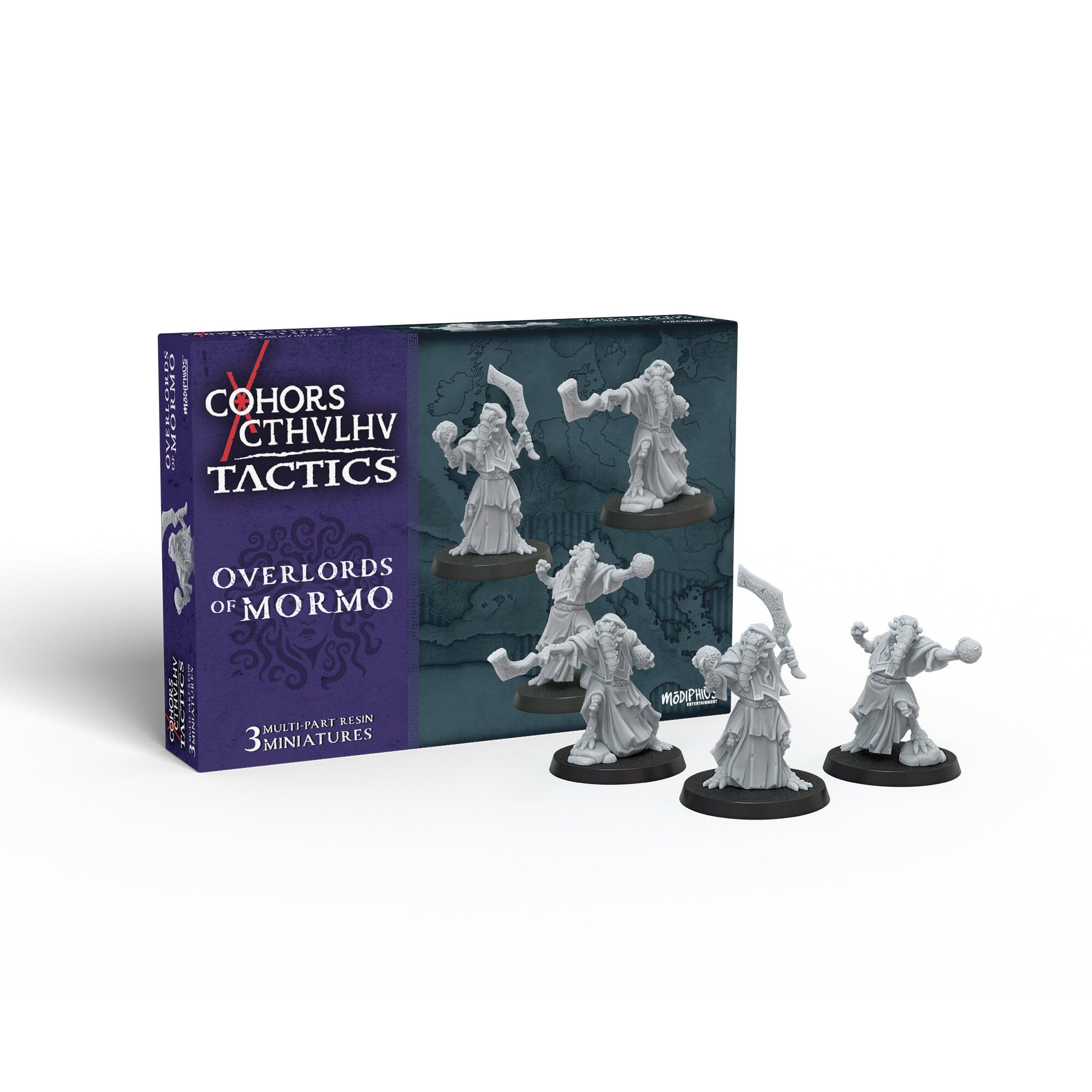 Modiphius Cohors Cthulhu Overlords of Mormo miniature 3 pezzi resina