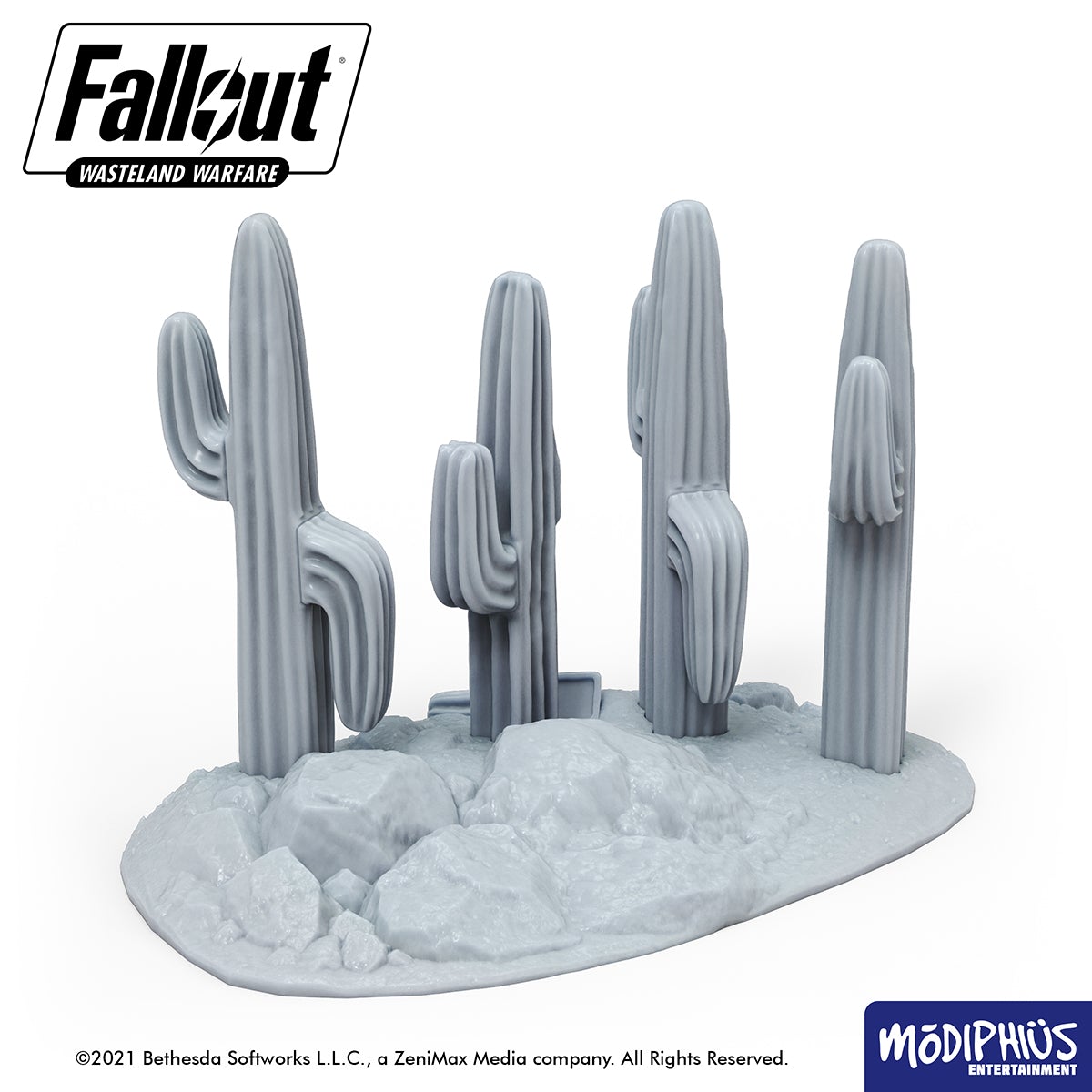 Fallout Wasteland Warfare Cacti Stands file STL stampa 3D resina