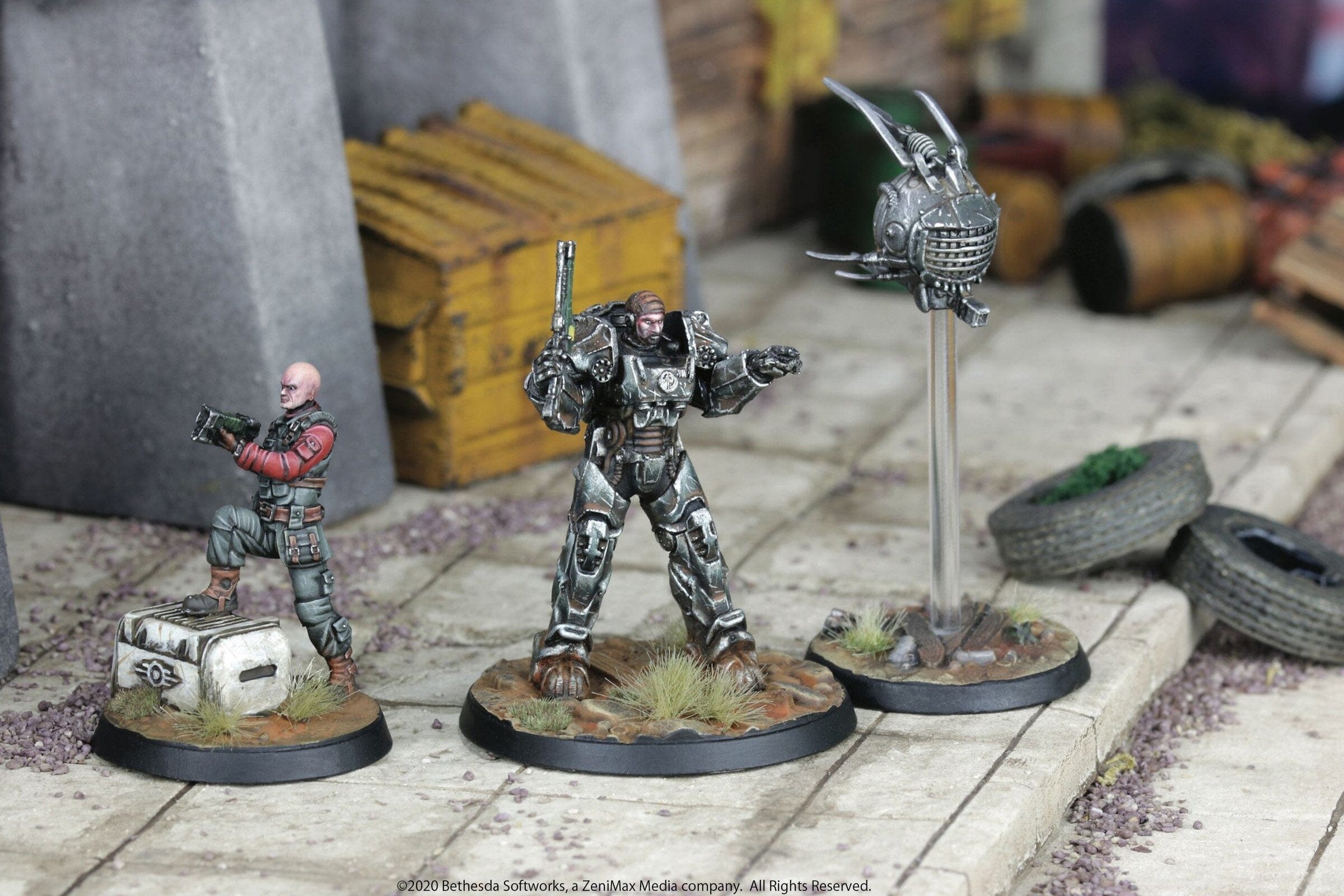 Modiphius Fallout Brotherhood Cade Danse miniature set 3 resina 32mm