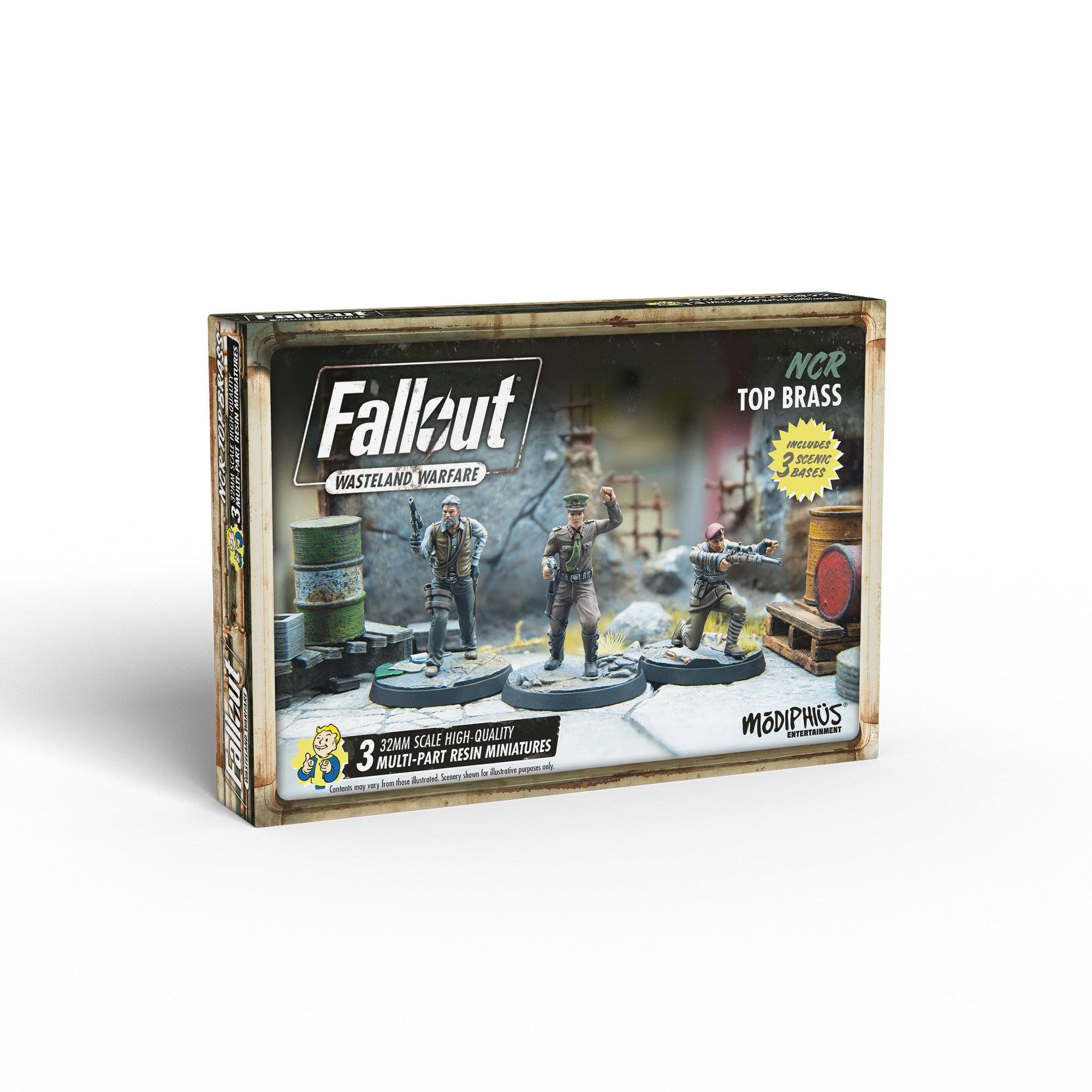 Fallout Wasteland Warfare NCR Top Brass set 3 miniature