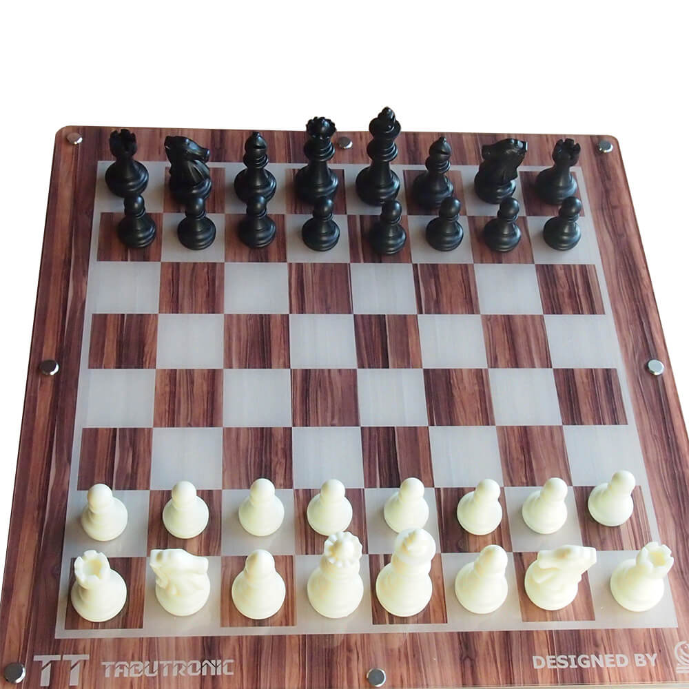 Tabutronic Sentio 35 Macassar scacchiera elettronica pezzi wood look