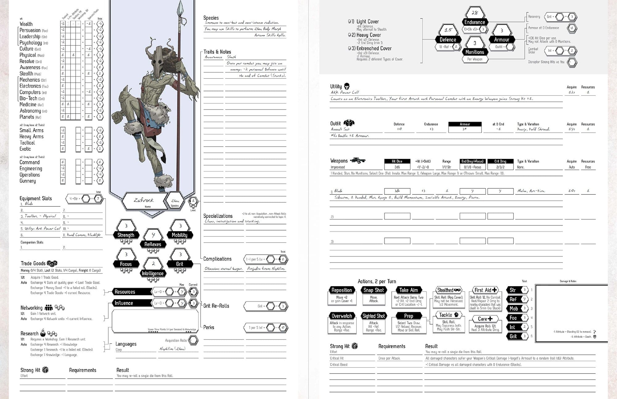 Fragged Empire 2nd Archetypes supplemento GDR brossura 40 pagine