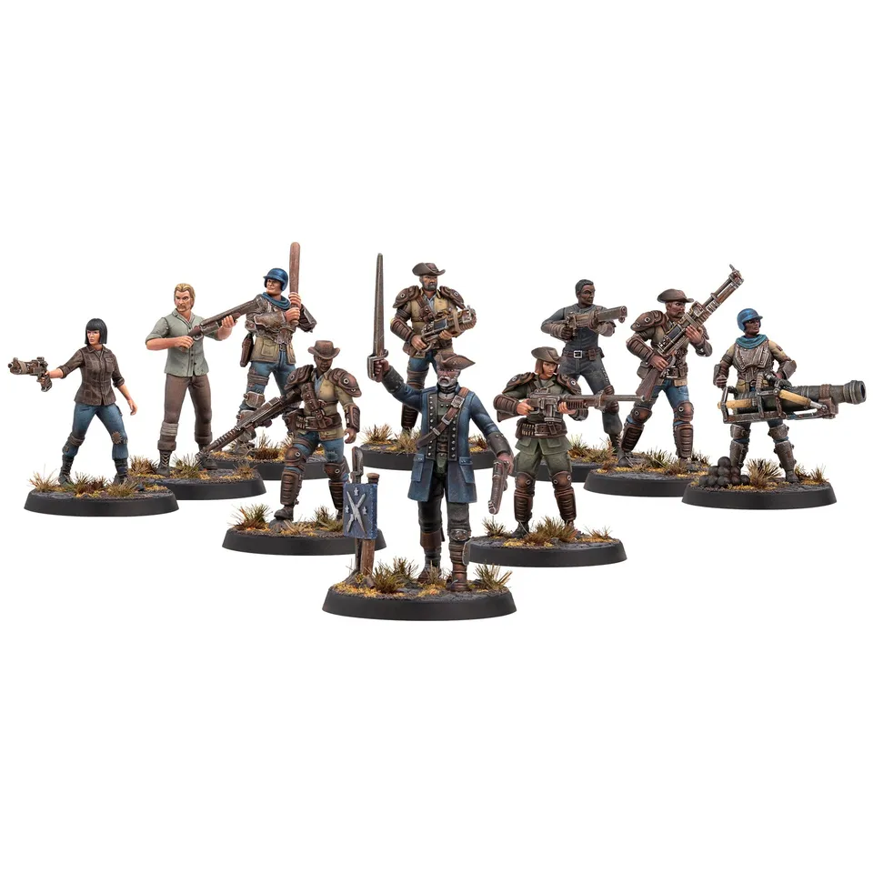 Modiphius Fallout Minutemen Core Box miniature 10 pezzi plastica