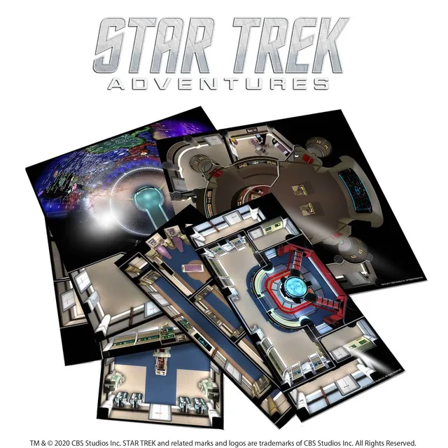 Modiphius Star Trek Adventures Next Generation Starfleet Deck Tiles tessere