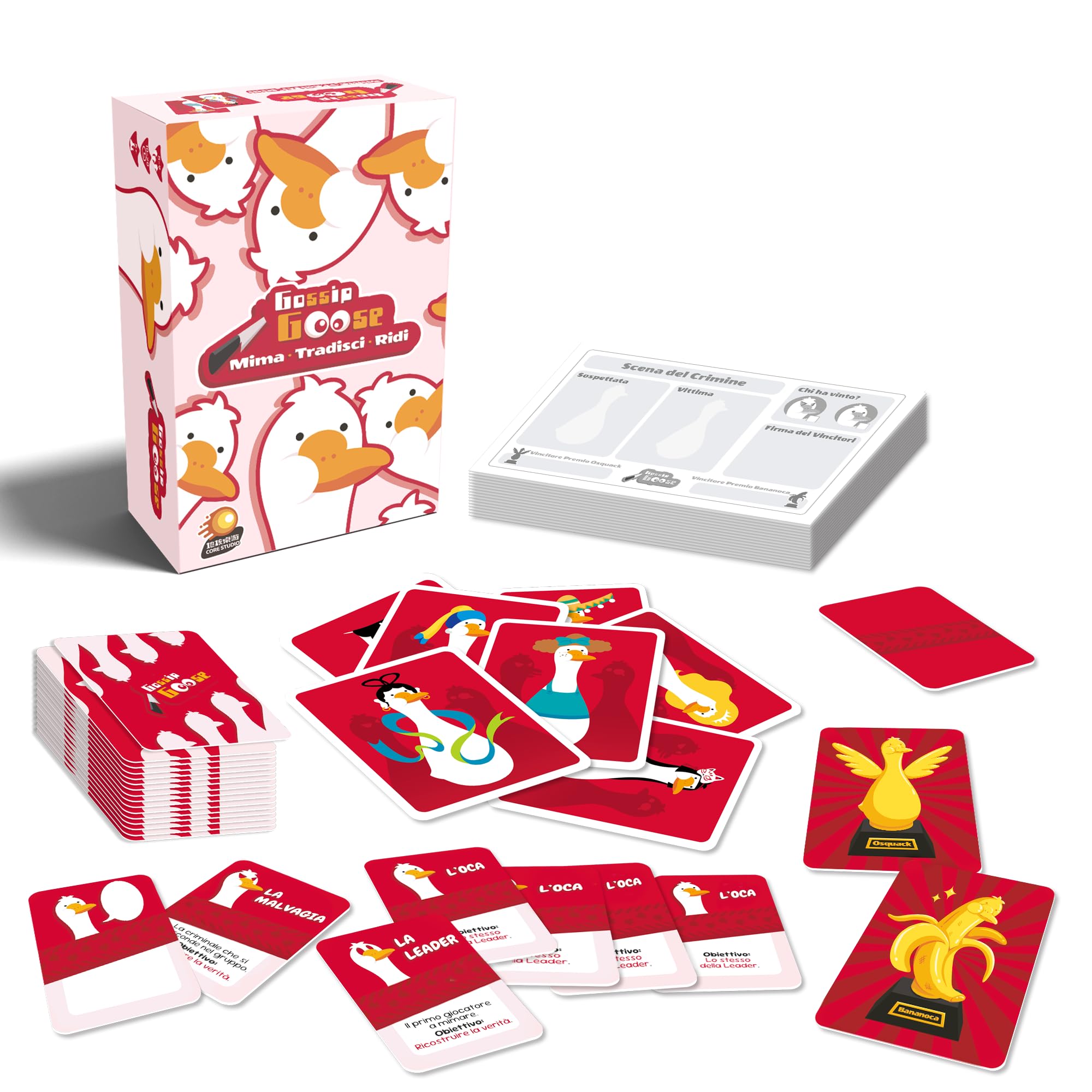 Asmodee Gossip Goose carte da gioco bluff 5-9 giocatori