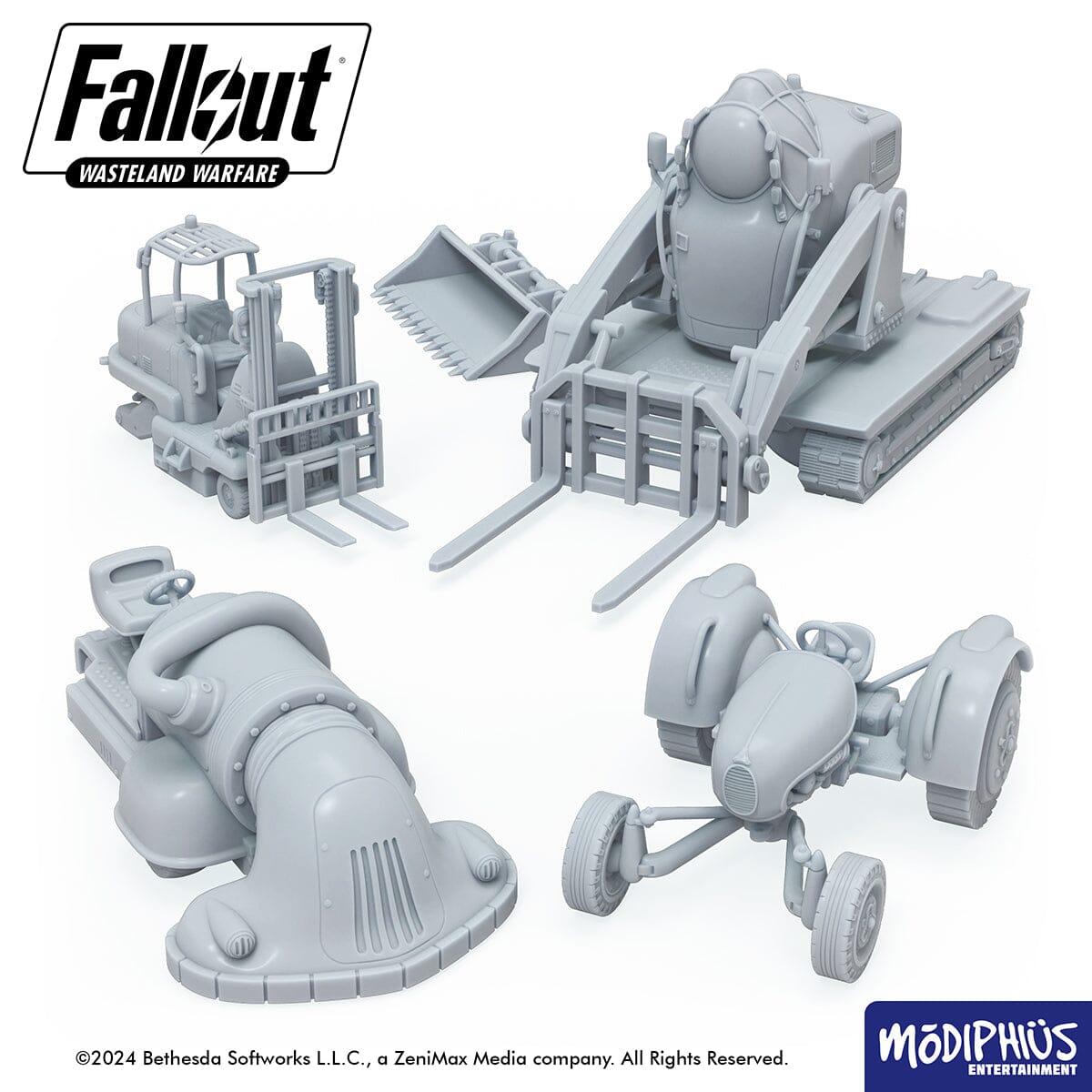 Fallout Terrain Industrial Vehicles scenici STL stampa 3D