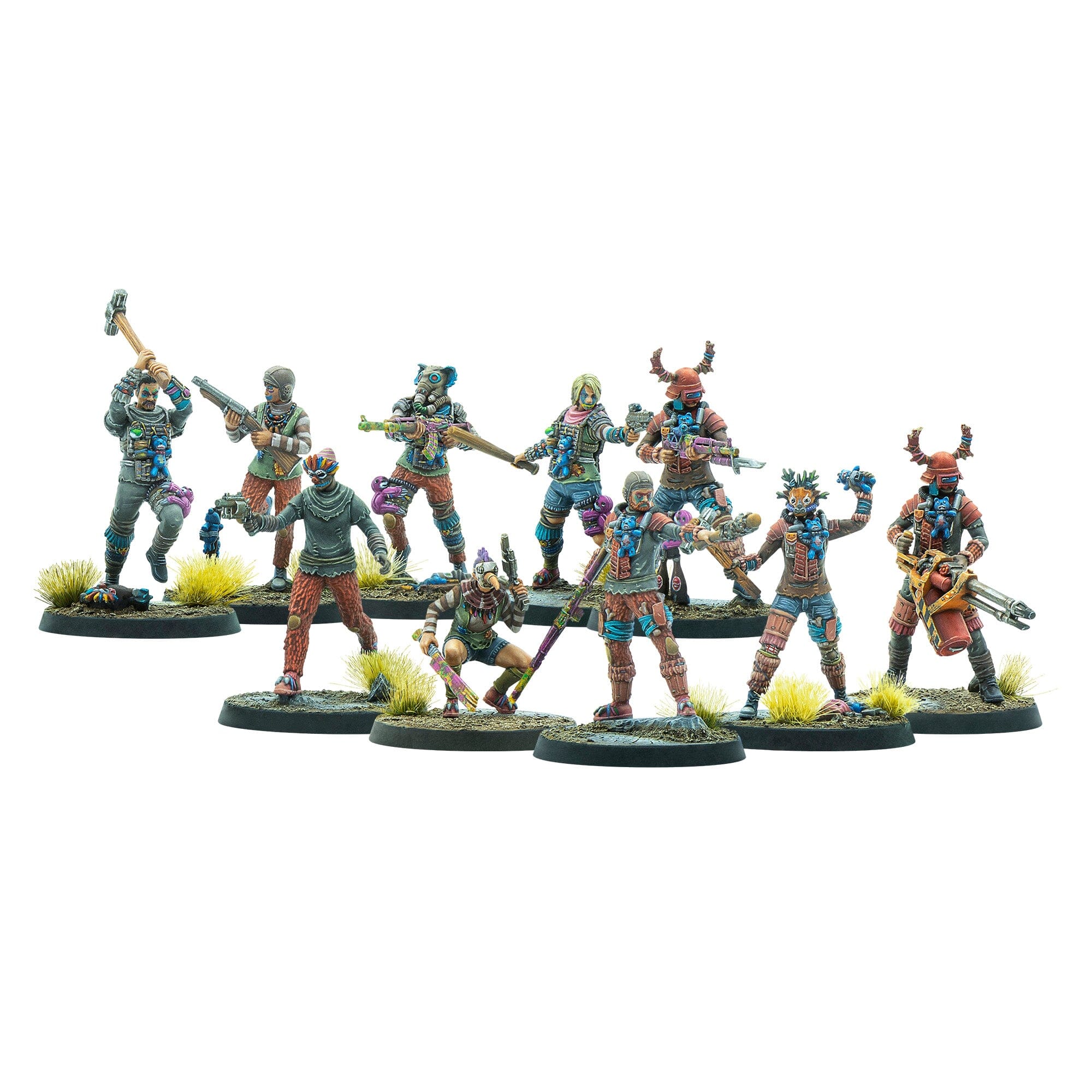 Fallout Miniatures Raiders The Pack 10 miniature 32mm plastica