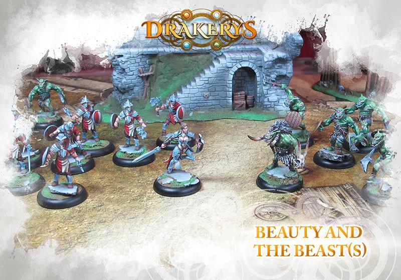 Modiphius Drakerys Ashral Orcs vs Irosia starter set miniature