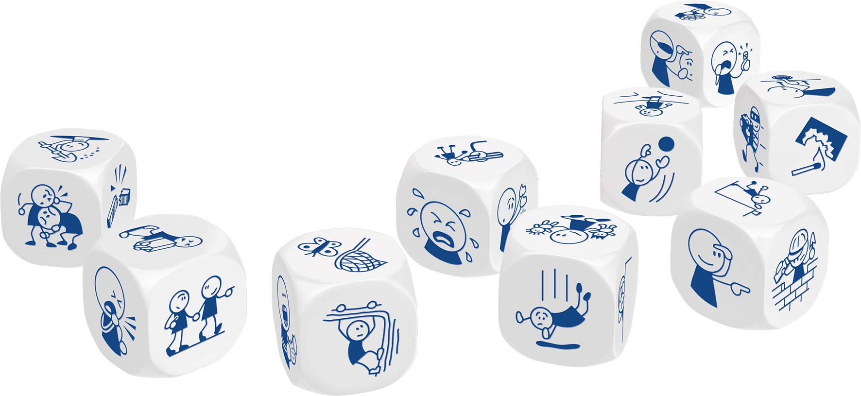 Asmodee Rory's Story Cubes Actions Dadi Storie 9 cubi azzurro
