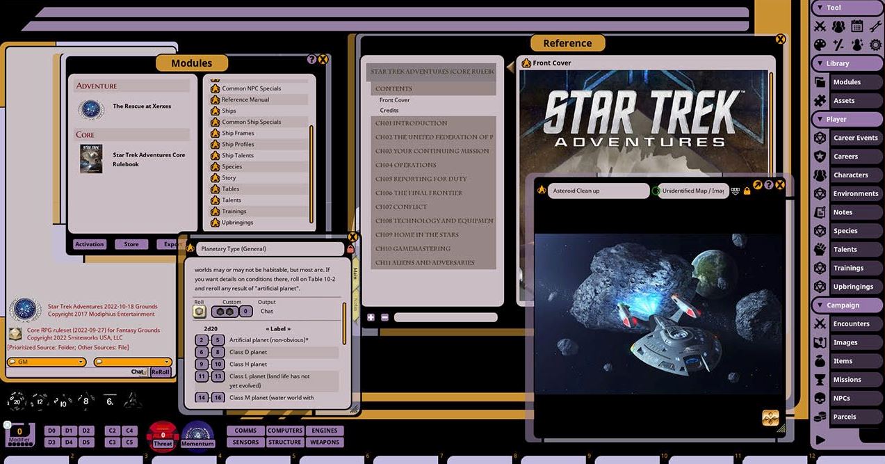 Modiphius Star Trek Adventures Core Rulebook Fantasy Grounds VTT