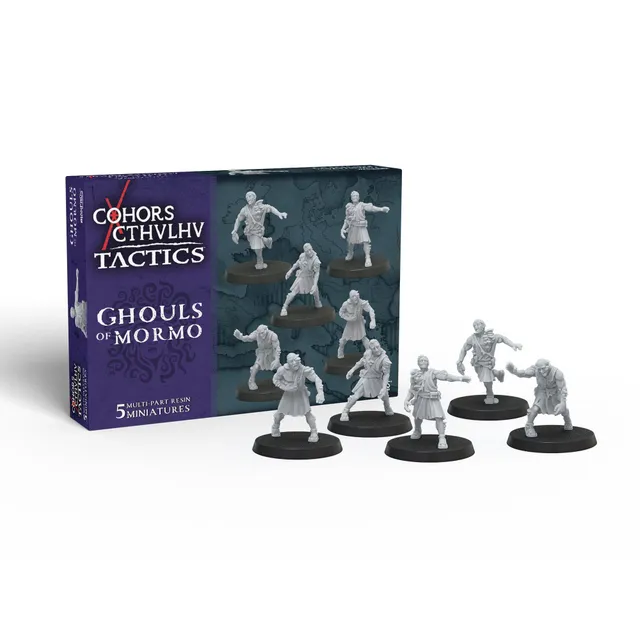 Modiphius Cohors Cthulhu Tactics Ghouls of Mormo miniature 5 pezzi