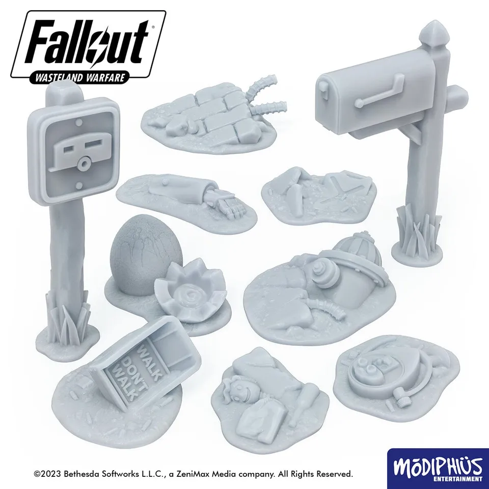 Modiphius Fallout Wasteland Warfare Downtown Debris file STL 10 pz