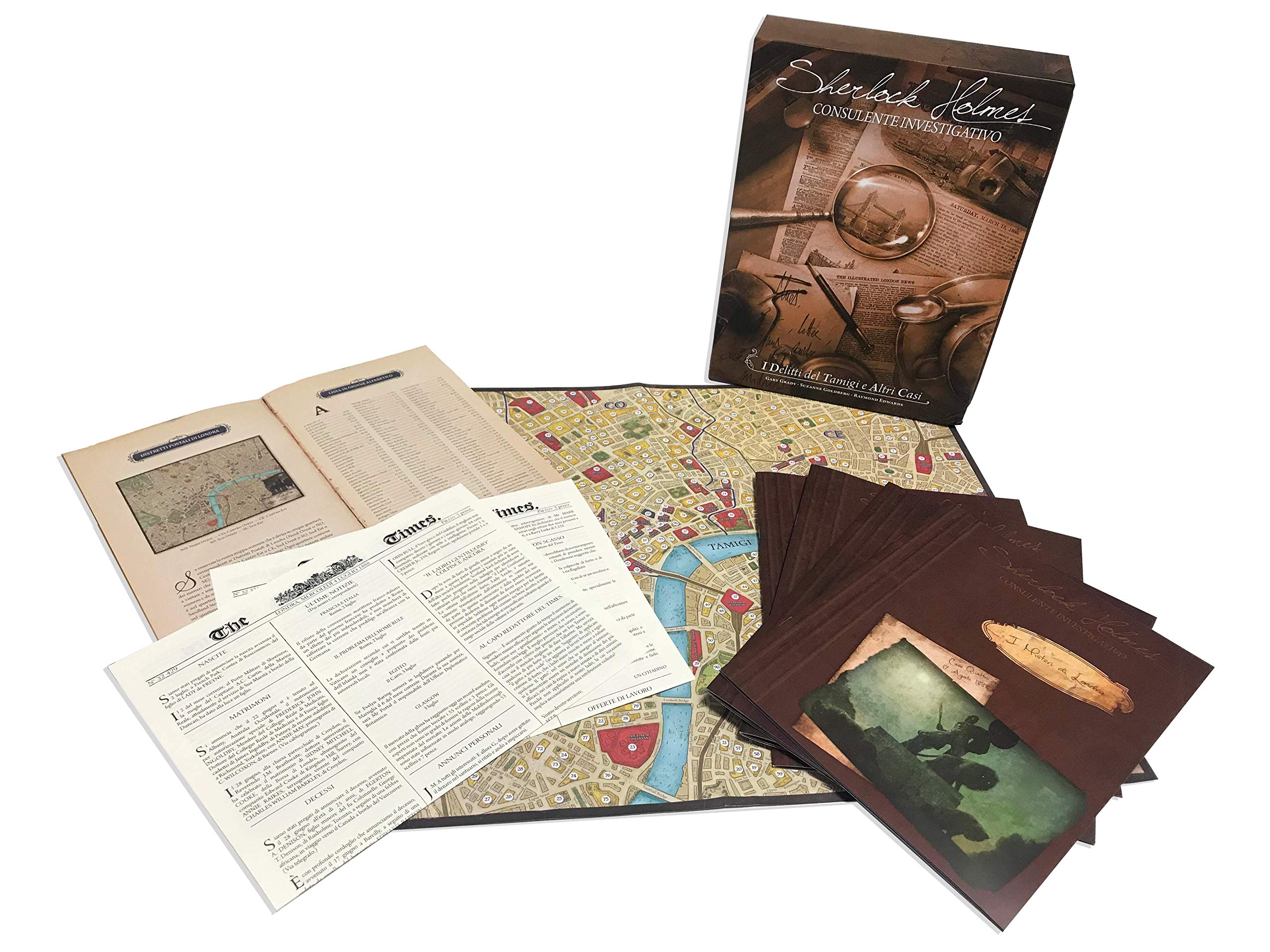 Asmodee Sherlock Holmes Delitti del Tamigi gioco investigativo 10 casi