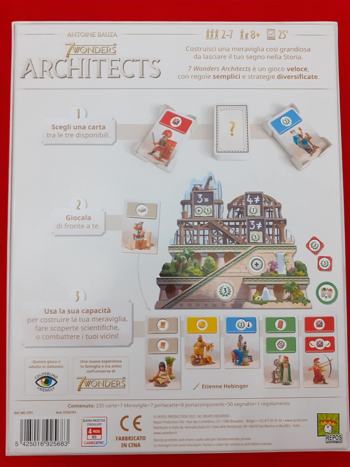 Asmodee 7 Wonders Architects Gioco Base Gioco da Tavolo