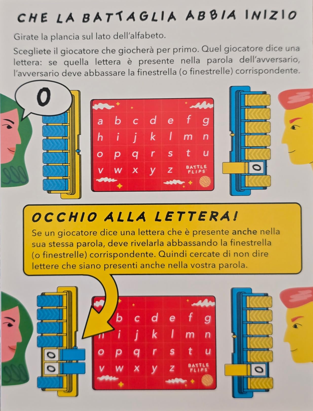 Asmodee Battle Flips gioco tavolo parole duello 2 giocatori