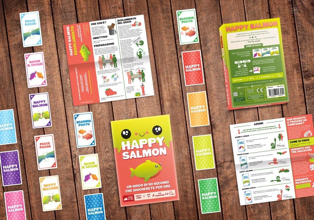 Asmodee Happy Salmon Gioco Base Gioco di Carte 3-8 giocatori