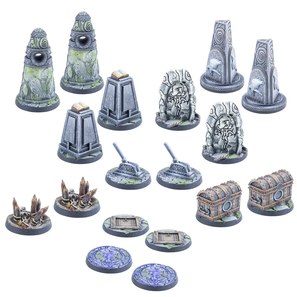 Elder Scrolls Call to Arms Markers Tokens Set resina 18 pz