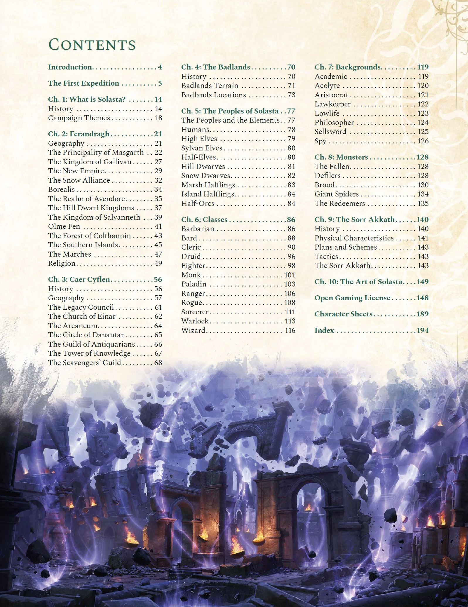 Modiphius Solasta Campaign Rulebook Revised Edition manuale 5E