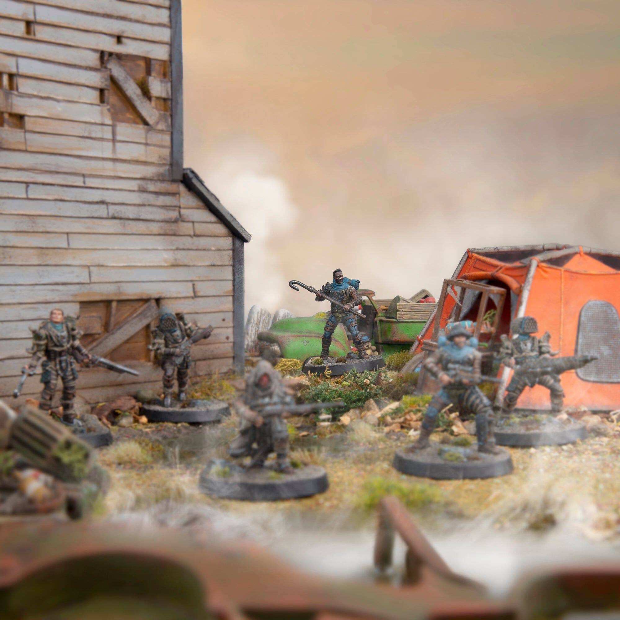 Modiphius Fallout Raiders Trappers miniature 32mm set 6 pezzi