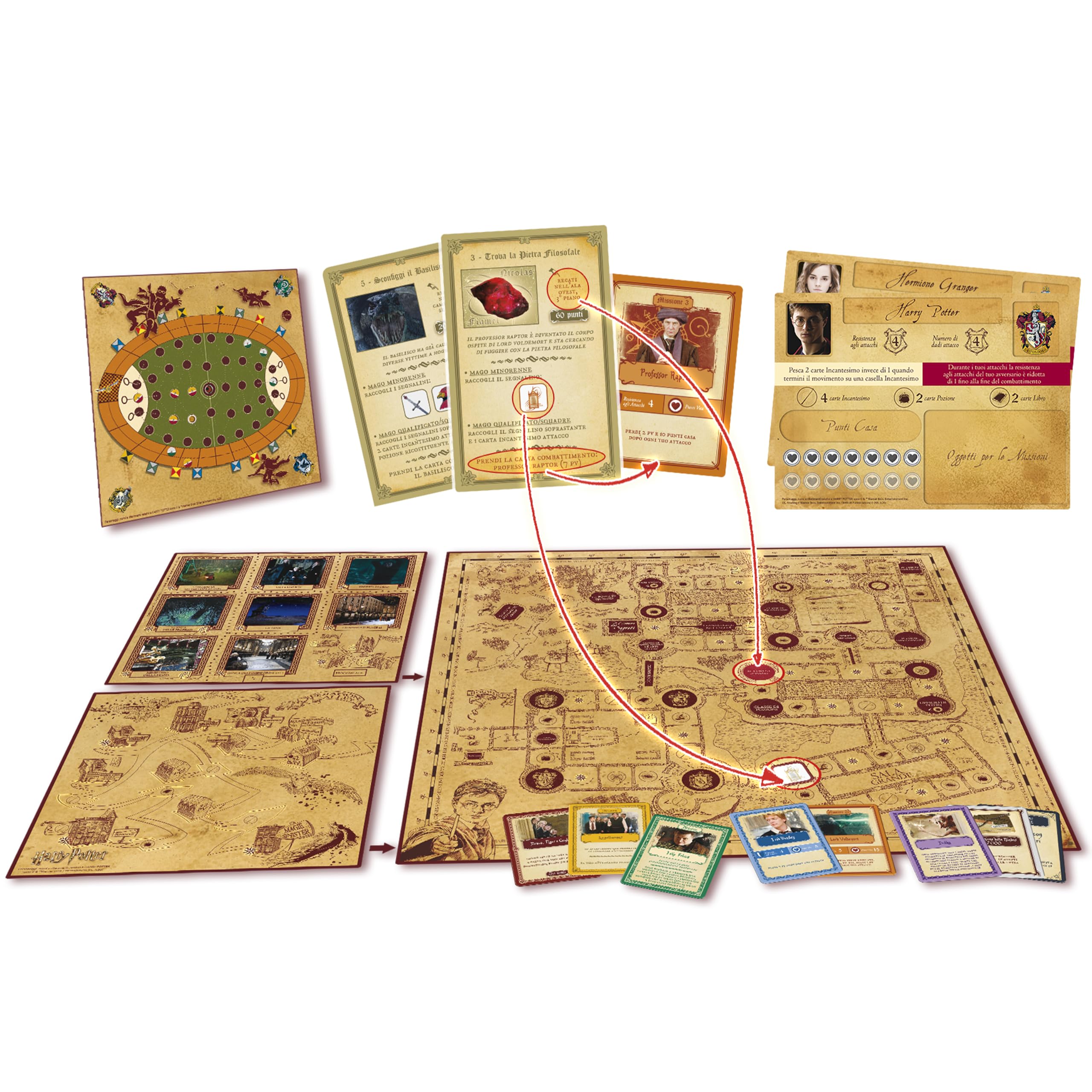 Asmodee Harry Potter Un Anno a Hogwarts gioco tavolo competitivo