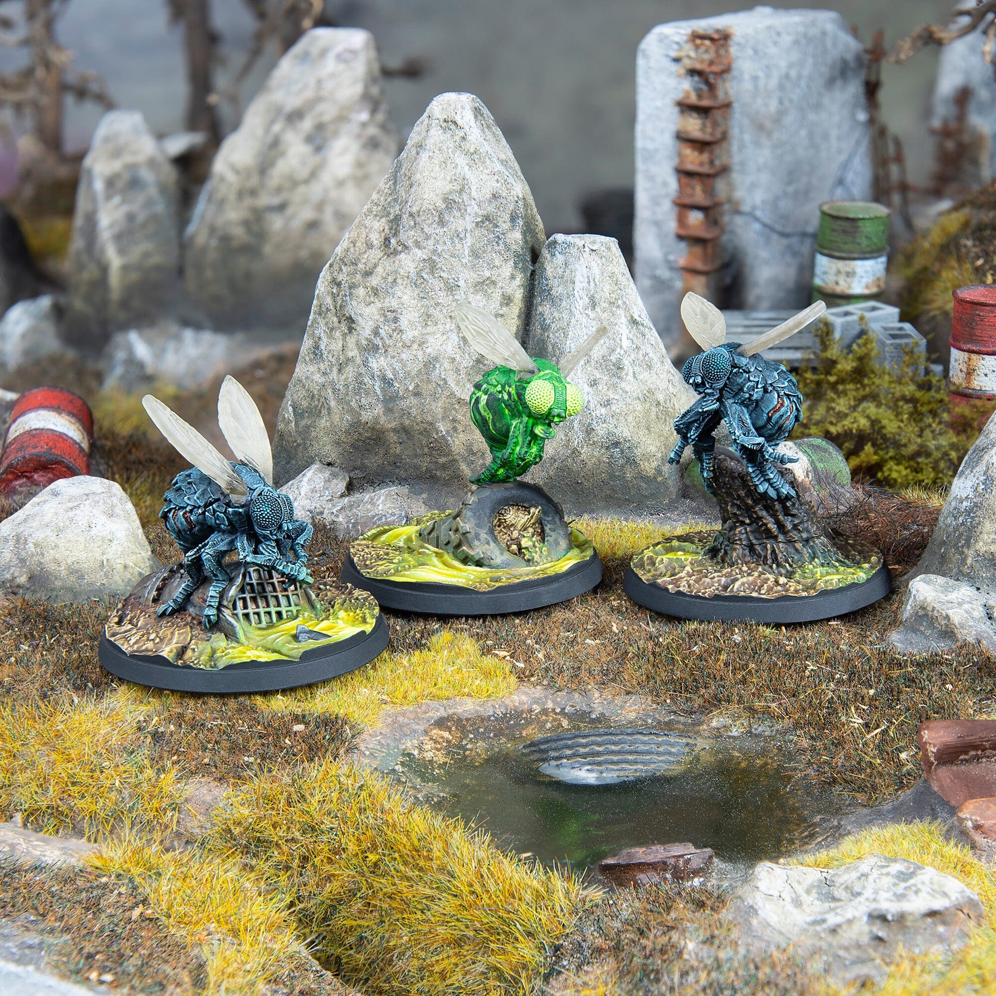 Modiphius Fallout Wasteland Warfare Bloatflies Miniature 3 pezzi