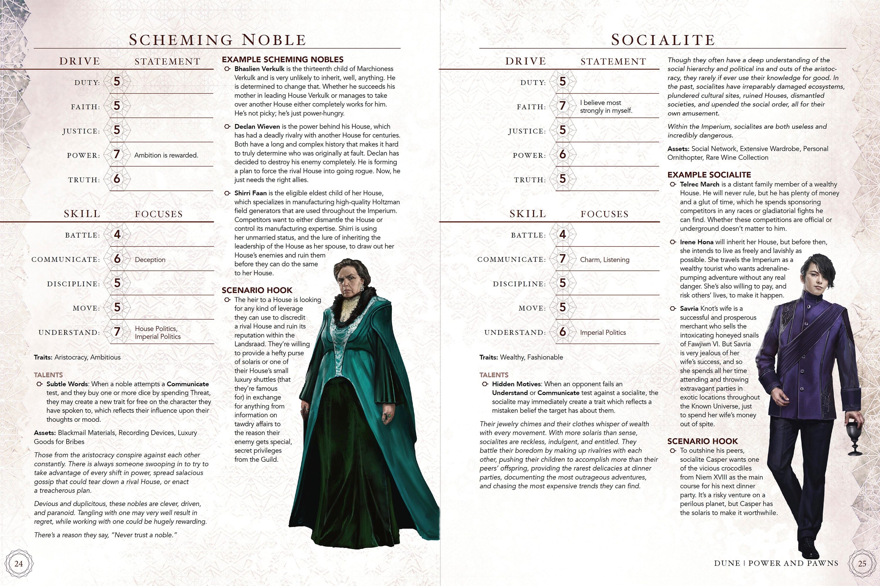 Dune Adventures in the Imperium Power and Pawns manuale 144 pagine