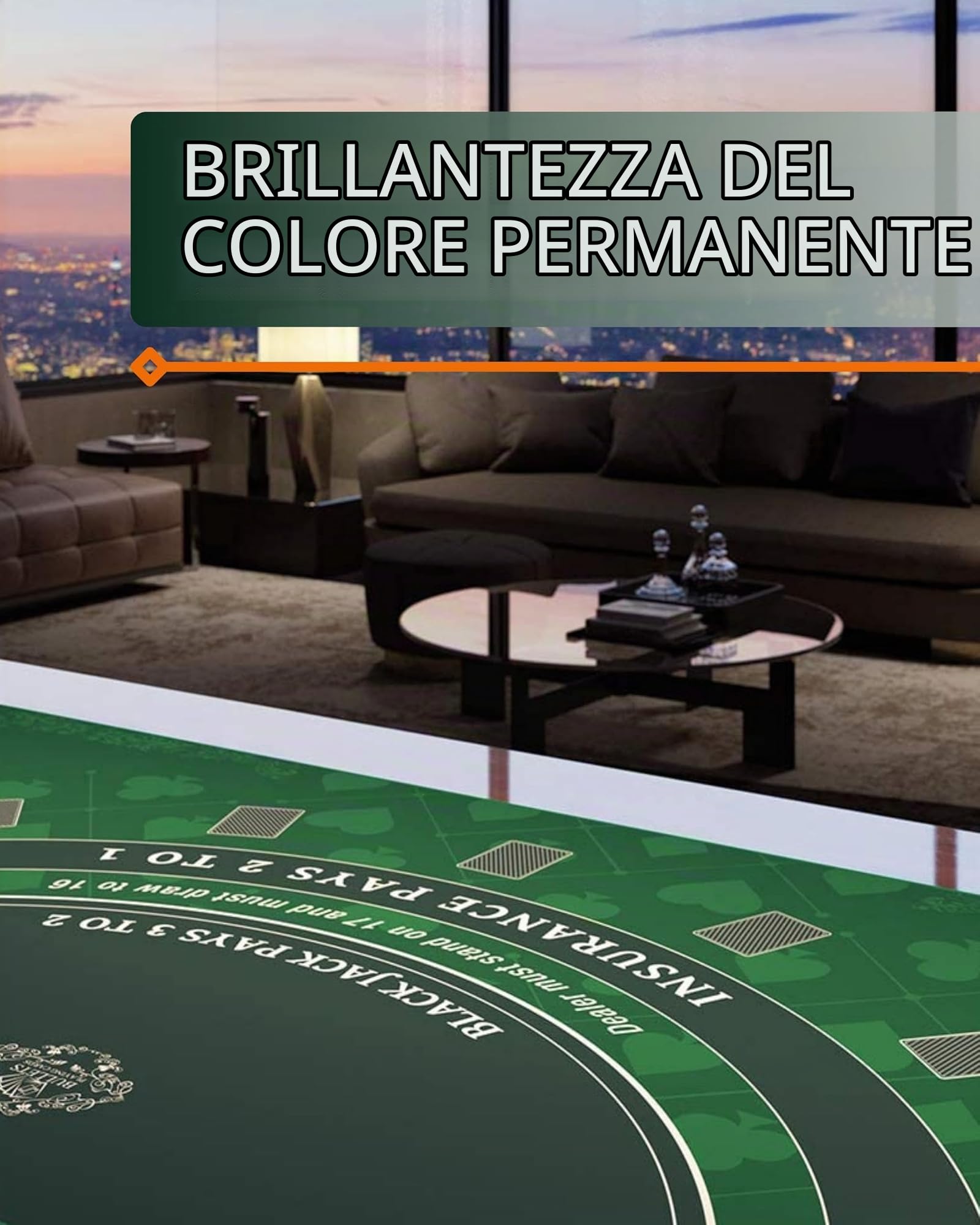 Bullets Blackjack Tappetino 180x90 cm da Casinò