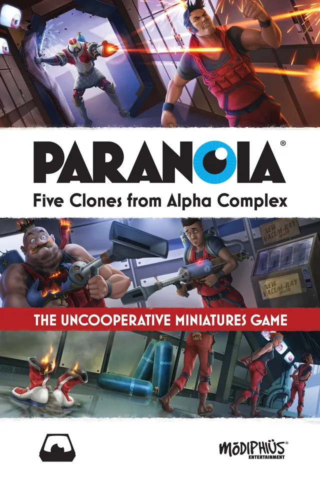 Modiphius Paranoia Five Clones from Alpha Complex PDF solo
