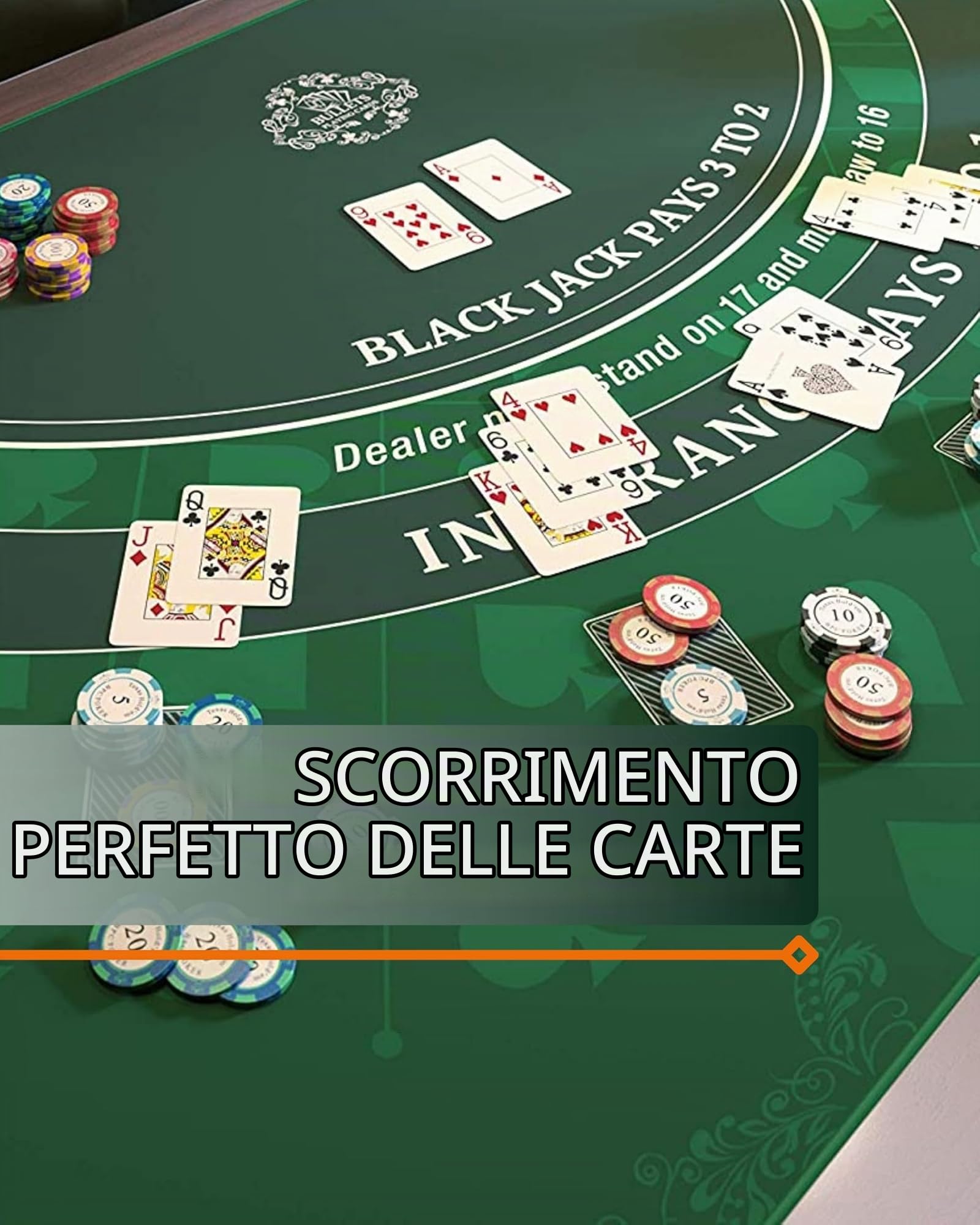 Bullets Blackjack Tappetino 180x90 cm da Casinò