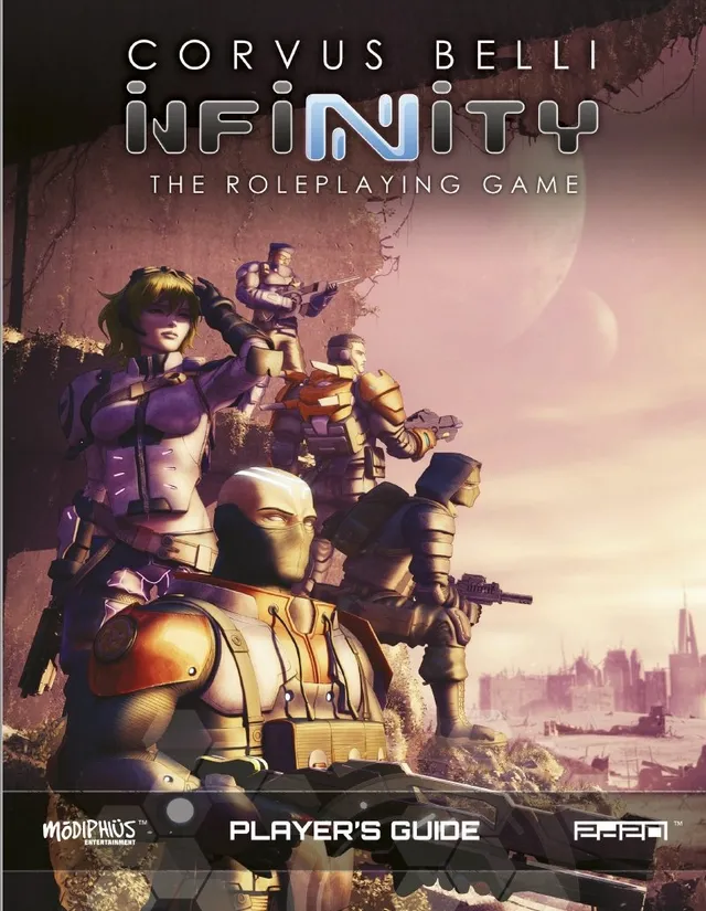 Modiphius Infinity Player's Guide manuale gioco di ruolo fantascienza