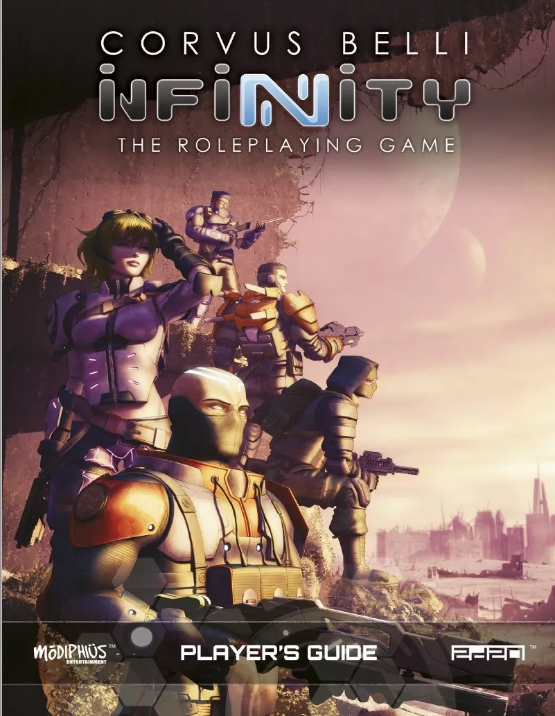 Modiphius Infinity Player's Guide manuale gioco di ruolo fantascienza